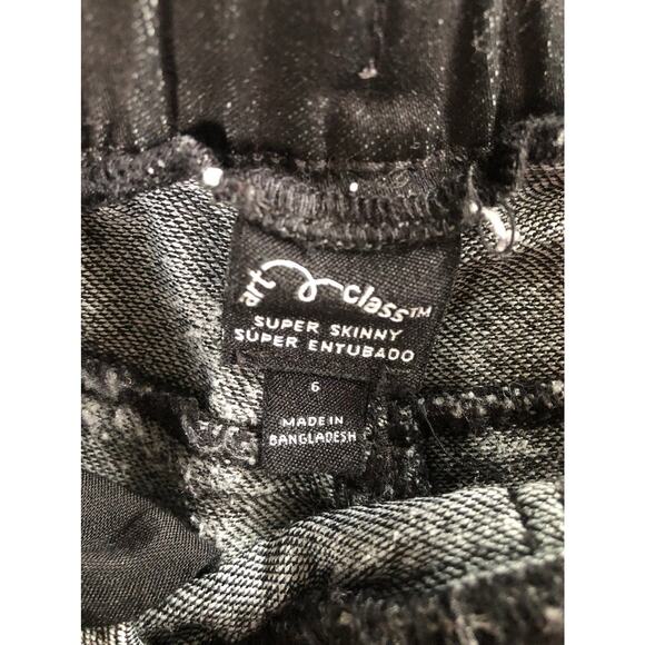 Art Class black super skinny khaki pants boys size 6 - Picture 4 of 6